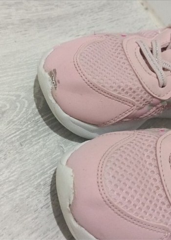 Kız Çocuk Pembe Bağcıklı Cırt Cırtlı Spor Ayakkabı - Görsel 3