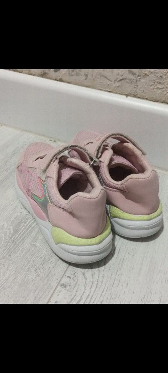 Kız Çocuk Pembe Bağcıklı Cırt Cırtlı Spor Ayakkabı - Görsel 2