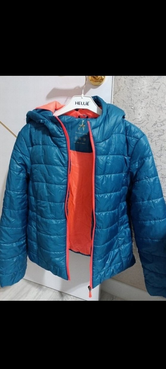 Kısa Mavi Fermuarlı Kadın Kışlık Mont - Görsel 2