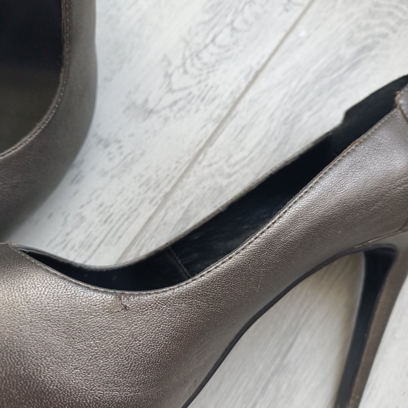 Bej Deri Stiletto Topuklu Kadın Ayakkabı - Görsel 4