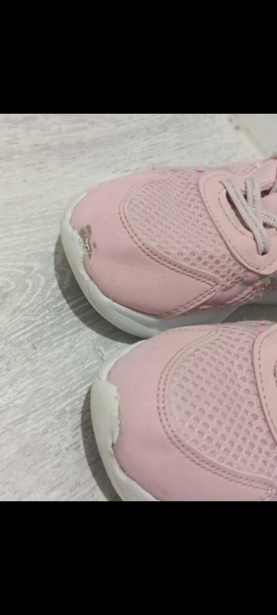 Pembe Bağcıklı ve Cırt Cırtlı Kız Çocuk Spor Ayakkabı - Görsel 2