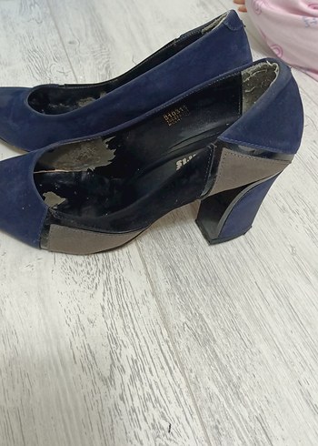 Kadın Lacivert Süet Stiletto Topuklu Ayakkabı - Görsel 4