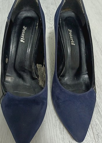 Mavi Süet Kadın Topuklu Stiletto - Görsel 8