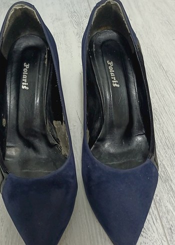 Mavi Süet Kadın Topuklu Stiletto - Görsel 5