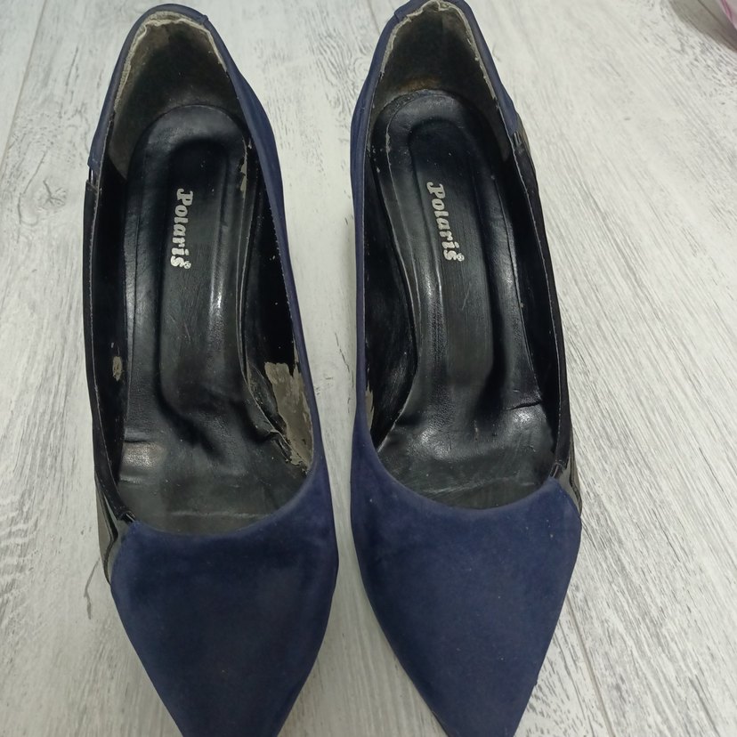 Mavi Süet Kadın Topuklu Stiletto - Görsel 5