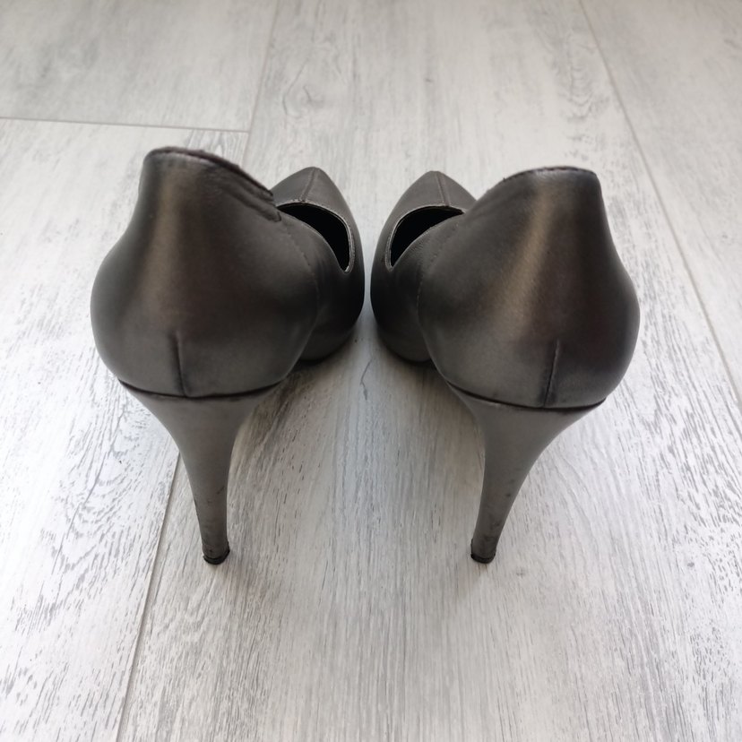 Bej Deri Stiletto Topuklu Kadın Ayakkabı - Görsel 2