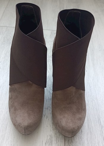 Gri Metal Topuklu Stiletto Kadın Ayakkabı - Görsel 13