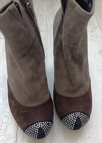 Gri Metal Topuklu Stiletto Kadın Ayakkabı - Görsel 6