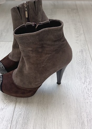 Gri Metal Topuklu Stiletto Kadın Ayakkabı - Görsel 9