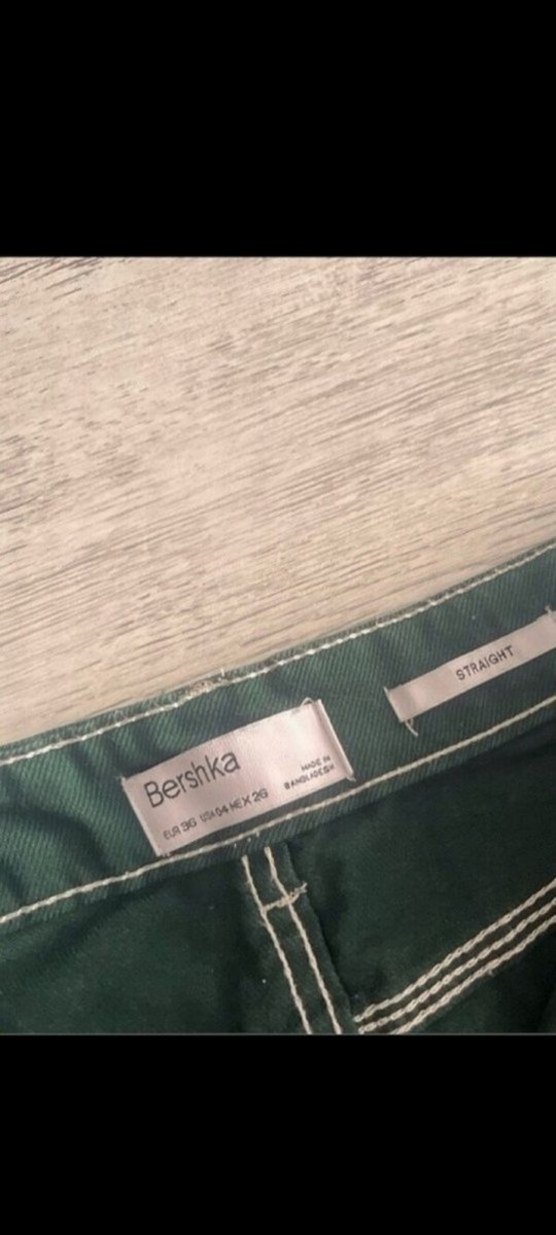 Koyu Yeşil Rahat Kesim Denim Pantolon — görsel 4/5