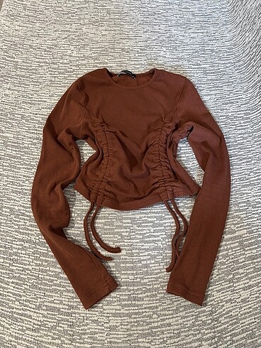 milla bağcıklı crop bluz