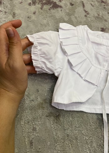 Kız Çocuk Beyaz Fırfırlı Bolero - Görsel 2