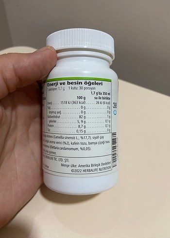 diğer Beden beyaz Renk Herbalife Çay ve Bitki Ekstreli Aromalı Toz 51g