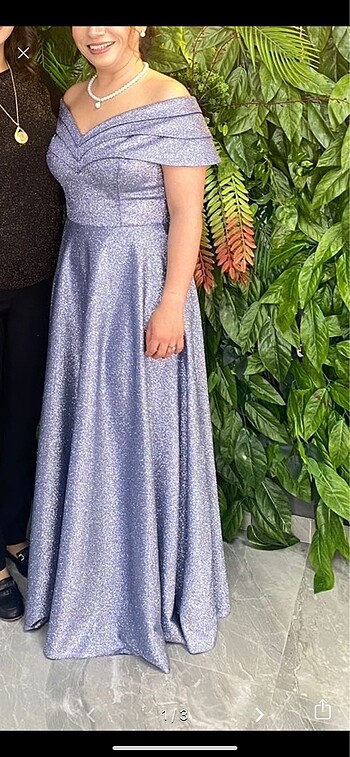 Lila abiye elbise