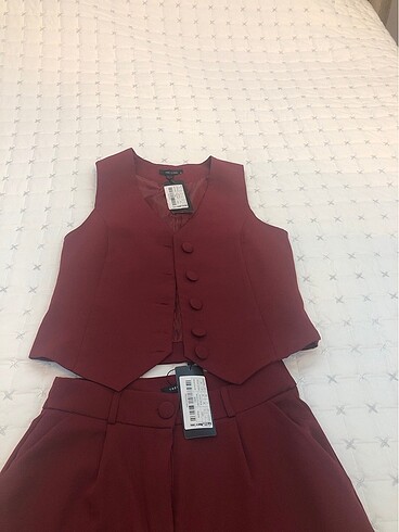 Trendyol & Milla Bordo yelek pantolon