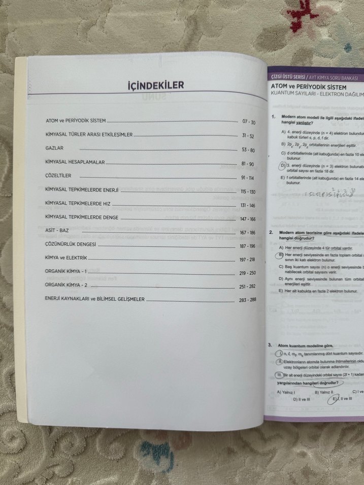 AYT Kimya Soru Bankası Fen Bilimleri - Görsel 3