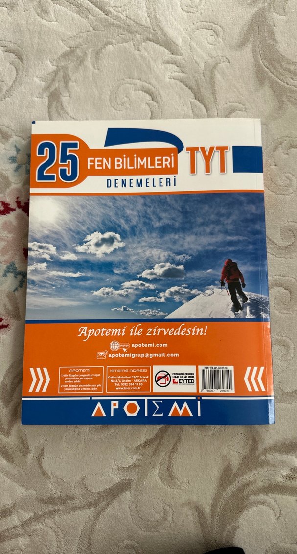 25 TYT Fen Bilimleri Denemeleri Kitabı - Görsel 2