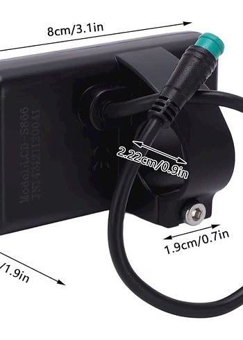 Elektrikli bisiklet ekran gösterge E-Bike S866 - Görsel 2