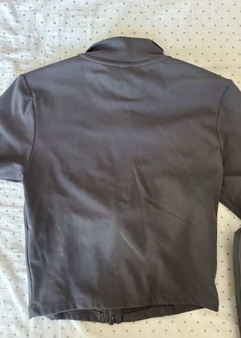 H&M Fermuarlı Gri spor Kadın Ceket
