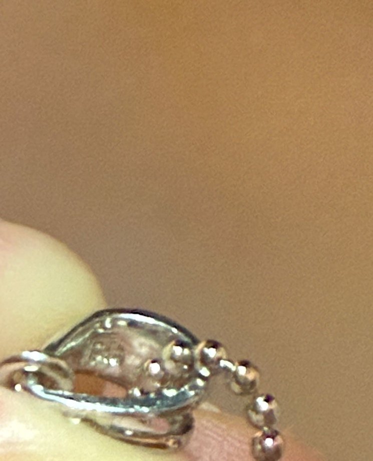 925 ayar gümüş harf kolye Swarovski taşlı - Görsel 3