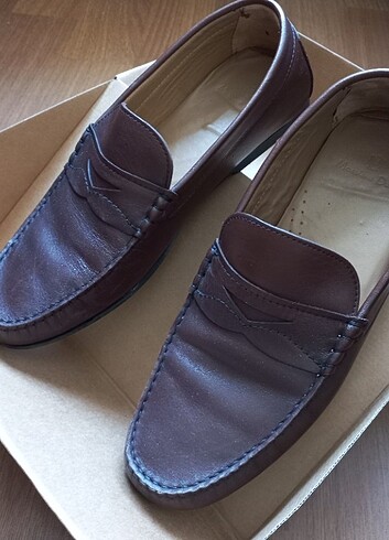 44 Beden Deri,loafer ,erkek,massimo dutti 