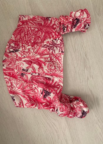 Pembe Desenli Uzun Kollu Hamile Bluzu