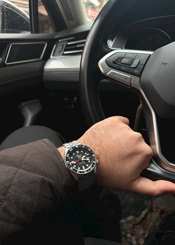 Seiko 5 Gmt Siyah Klasik Erkek Saat - Görsel 6