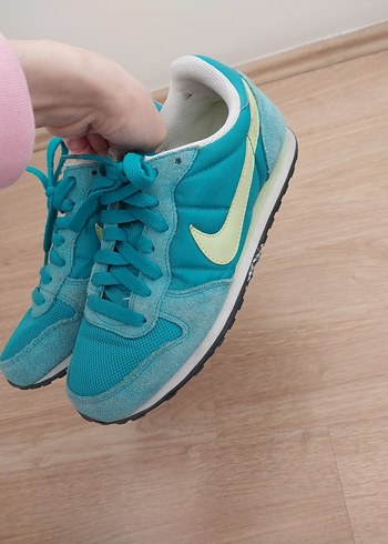 Turkuaz Bağcıklı Kadın Spor Ayakkabı - Görsel 3