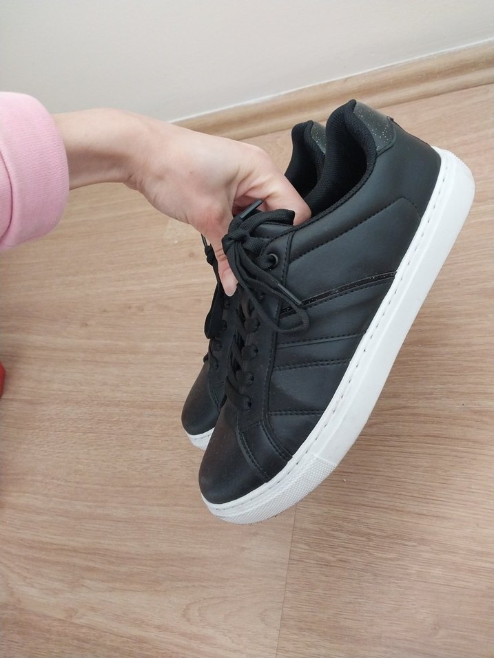 Siyah Kadın Günlük Spor Ayakkabı - Görsel 2