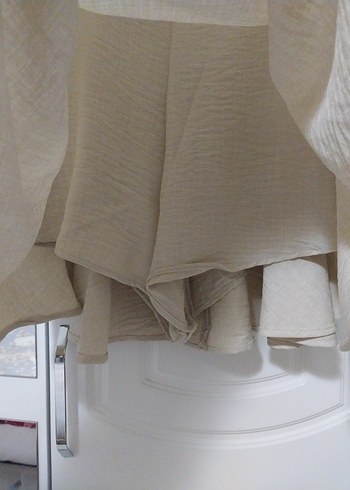 Bej şortlu mini elbise - Görsel 2