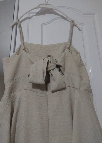 Bej şortlu mini elbise - Görsel 3