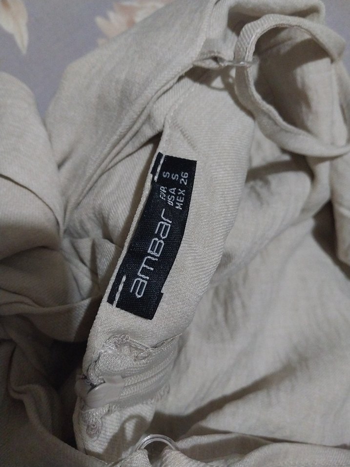 Bej şortlu mini elbise - Görsel 4