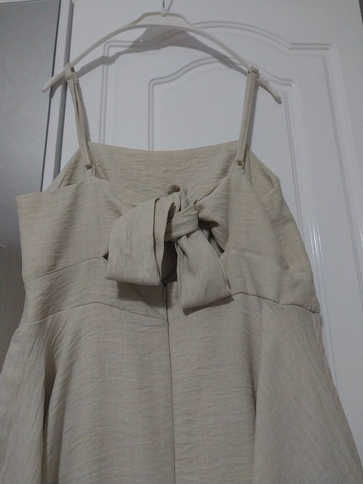 Bej şortlu mini elbise - Görsel 3