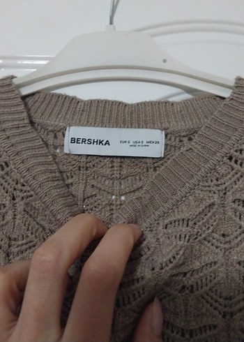 Bej Örgü Kadın Kazak Uzun Kollu - Görsel 3