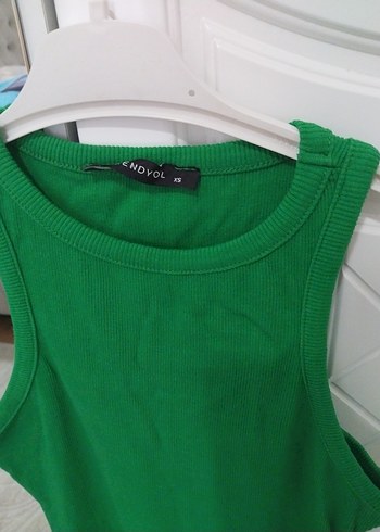 Yeşil  Mini Elbise - Görsel 2