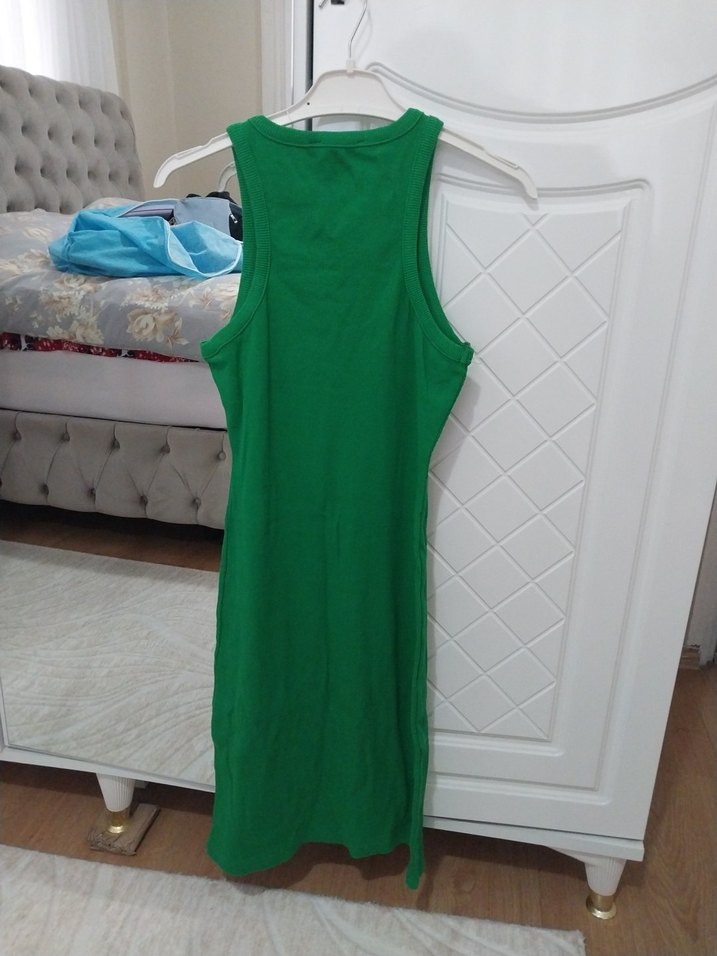 Yeşil  Mini Elbise - Görsel 3