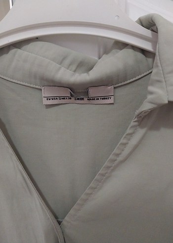 Kadın yeşil Keten Kemerli Uzun Elbise - Görsel 6