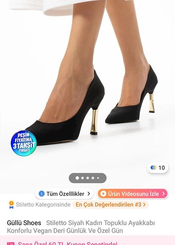 Siyah Süet Stiletto Kadın Ayakkabı - Görsel 3