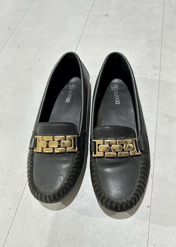 Kız Çocuk Siyah Tokalı Loafer Ayakkabı - Görsel 2