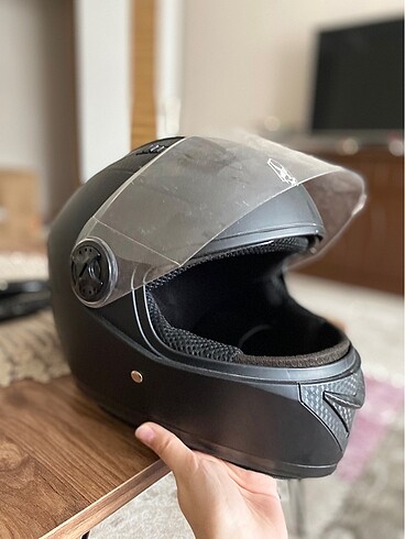 Siyah mat boyunlu kask - Görsel 8