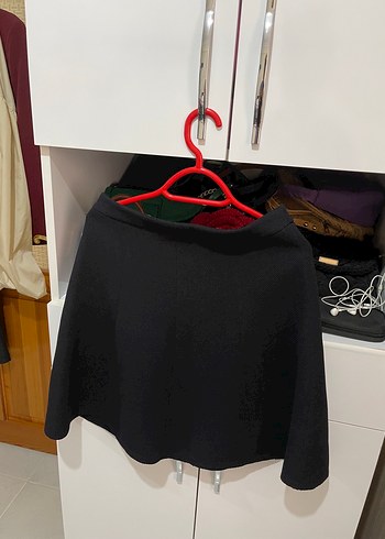 36 Beden Siyah Rahat Kesim Mini Etek
