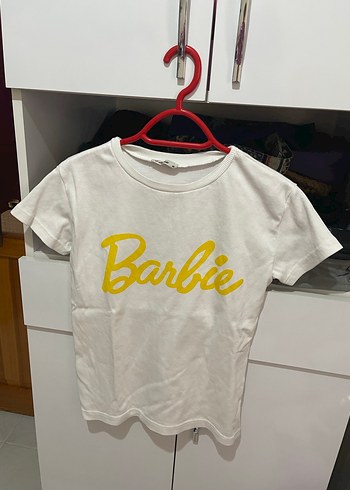 Beyaz Barbie Baskılı tişörtü