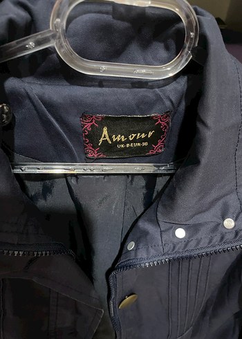 s Beden mavi Renk Düğmeli Lacivert Midi Denim Trençkot