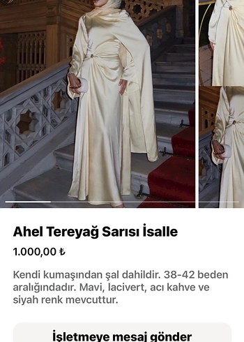 Ahel Tereyağ Sarısı Uzun Drapeli Elbise