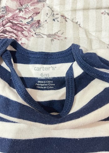 Mavi Beyaz Çizgili Bebek Body - Görsel 3