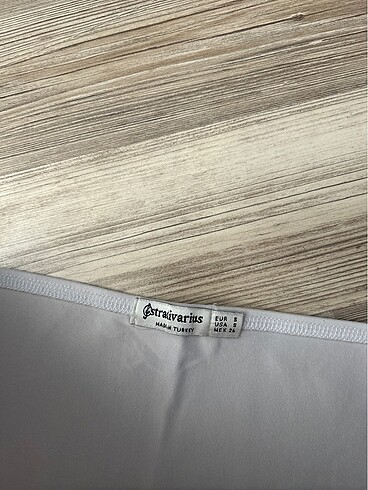 Stradivarius Stradivarius Beyaz Straplez Crop