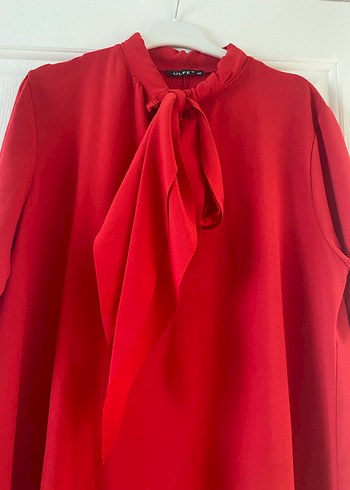 Kırmızı Uzun Tunik - Görsel 2