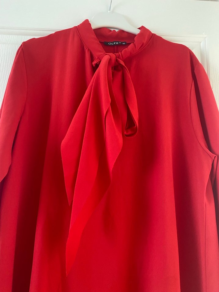 Kırmızı Uzun Tunik - Görsel 2
