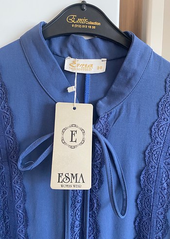 Mavi Piliseli Uzun Kollu Bohem Elbise - Görsel 2