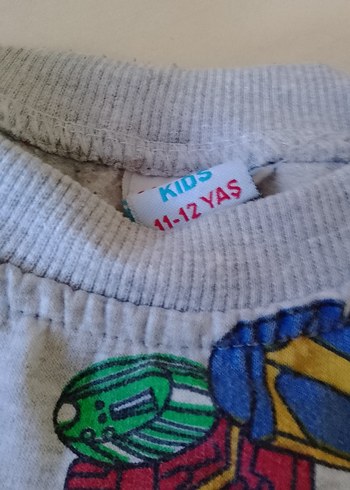 8 Yaş Beden Renkli Baskılı Çocuk Sweatshirt